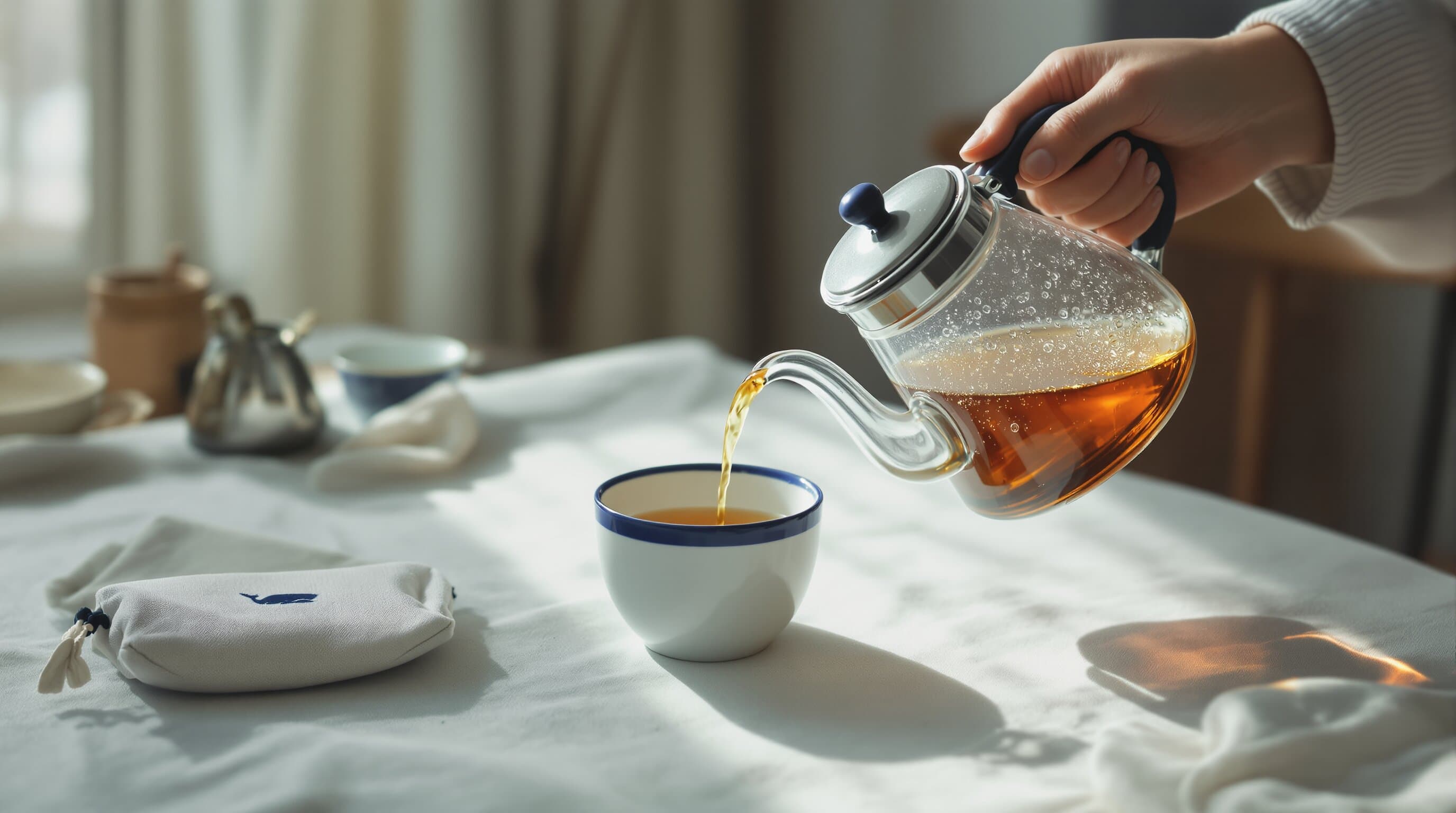 Pouring tea